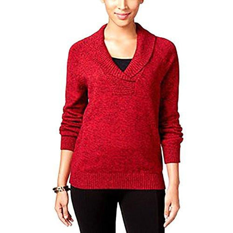 Karen Scott Marled ShawlCollar Sweater Medium