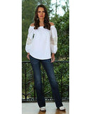Off The Shoulder Top With Crochet Trim Ivory XxLarge