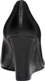 Partnership Wedge Pump Black Leather 6 W Us