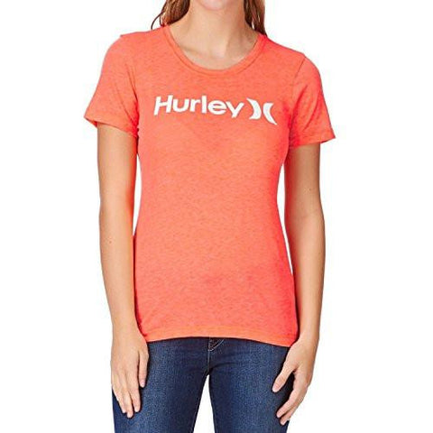 Hurley One & Only Perfect Crew Tshirt Gts0005400,Heather Bright Mango,Xl