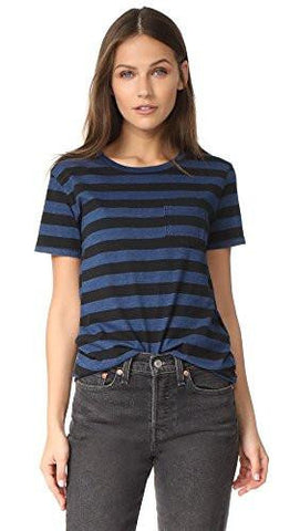 The Perfect Pocket Tee, Indigo/Black, Small