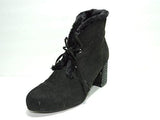 Joan Boyce 443873 Florita Black Faux Fur Jewel 3 Heel Ankle Lace Up Boots Size Us 85 W Wide