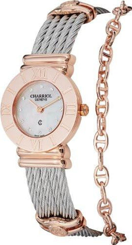 Charriol T Tropez Diamond Dial Stainless Steel Quartz Watch 028Rp540326
