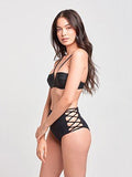 Sunny High Rise Swim Bottom Black L Swimwear Bikini Black