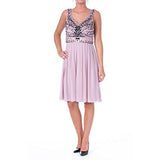 S Chiffon Embellished Cocktail Dress Purple 6