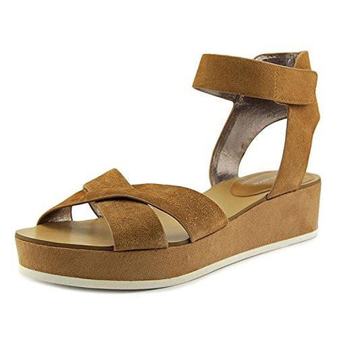 Eneration Fabelle Open Toe Casual Platform Sandals Ginger Suede Size 5