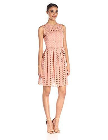 FitAndFlare Dress, Peach, 4