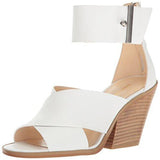 Nine West S Yannah Wedge Sandal White Leather 95 M Us