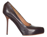 Maison Martin Margiela Brown Leather Flat Heel Pumps Court Shoes Brown 8