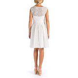 Womens Eyelet Sleeveless Casual Dress White 10
