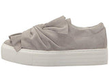 Kenneth Cole York Aaron Platform Twisted Bow Suede Fashion Sneaker Light Grey 7 M Us