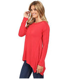 Paneled Handkerchief Top Brick Shirt