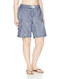 Kanu Surf Plus Size Lilly Upf 50 Active Check Swim Boardshort Navy 1X