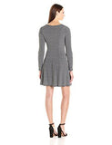 Geo Diamond Flared Godet Dress, Black Off/White, S