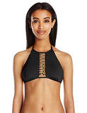 Riviera High Neck Bra Bikini Top Black 10