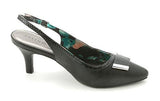 Gracelynn Pointed Toe Slingback Mary Jane Pumps, Black, Size 7