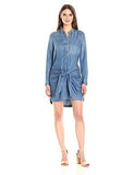 Calvin Klein Jeans Tie Front Button Down Shirt Dress Bella Mid Large