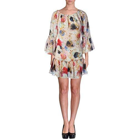 Silk Printed Mini Dress Multi 0