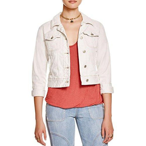 Denim Fitted Denim Jacket White S