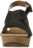 Annadel Fareda Wedge Sandal Black Nubuck 8 M Us