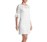 Petites Ruffled Sleeve Lace Dress 6P