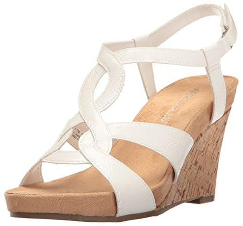 Fabuplush Wedge Sandal White 10 M Us