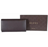 Leather Continental Flap Wallet 346058 2140 Cocoa Brown