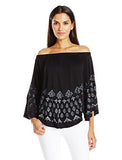Karen Kane Printed Off The Shoulder Top, Black, S
