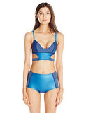 FiberLite HighWaist Bikini Bottom, Blue, Small