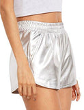 Sweatyrocks Shorts Yoga Shorts Jogger Running Athletic Hot Shorts Silver Silver Large