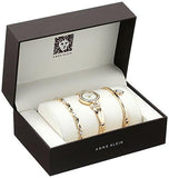 Swarovski Crystalaccented Goldtone Bangle Watch And Bracelet Set