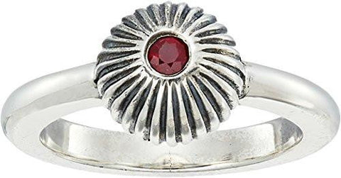 Ribbed Sphere Ring W Ruby Silverruby Ring