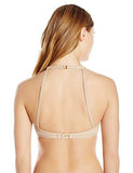 Kenneth Cole York Wrapped In Love Solid High Neck Bra Bikini Top Sand S
