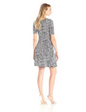 Pencil Sleeve ALine Dress, Print, M