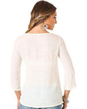 Rock 47 Cream Flutter Sleeve Top Cream Large
