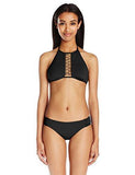 Riviera High Neck Bra Bikini Top Black 10