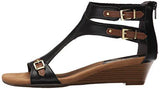 Aerosoles Yet Another Wedge Sandal Black Tan Combo 9 M Us