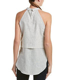 Bcbgeneration Double Layer Sleeveless Top Navy White Combo Small