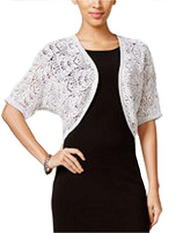 MarbledStitch Open Knit Shrug Cardigan Light Brown Marbled S