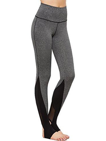 Sweatyrocks Leggings Crisscross Stirrup Tights Gym Yoga Workout Pants Large Heather Grey