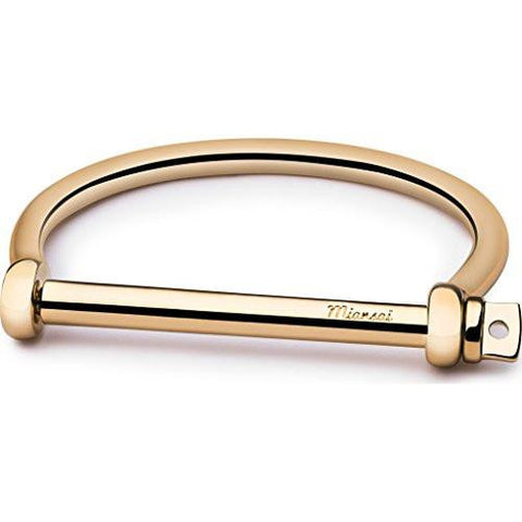 Miansai Polished Screw Cuff Bracelet | Gold Plated