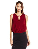 Banded Neck Surplus Top Wine Red Small