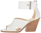 Nine West S Yannah Wedge Sandal White Leather 95 M Us
