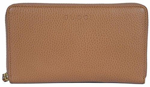 Gucci Xl Textured Leather Zip Around Travel Clutch Wallet Whisky Beige