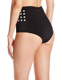 High Waist Bikini Bottom, Black/White, Small