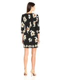 Tossed Daisy Stretch Crepe Shift, Black/Multi, 12