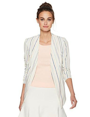 Stripe Tuxedo Blazer With Welts Limestone Multi Xsmall