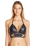 Kenneth Cole After Midnight Pushup Lace Side Midkini Bra Bikini Top Black 36 Bc Cup