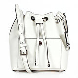 Michael Michael Kors Greenwich Small Bucket Bag Optic Whitenavygold