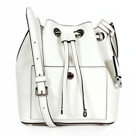 Michael Michael Kors Greenwich Small Bucket Bag Optic Whitenavygold